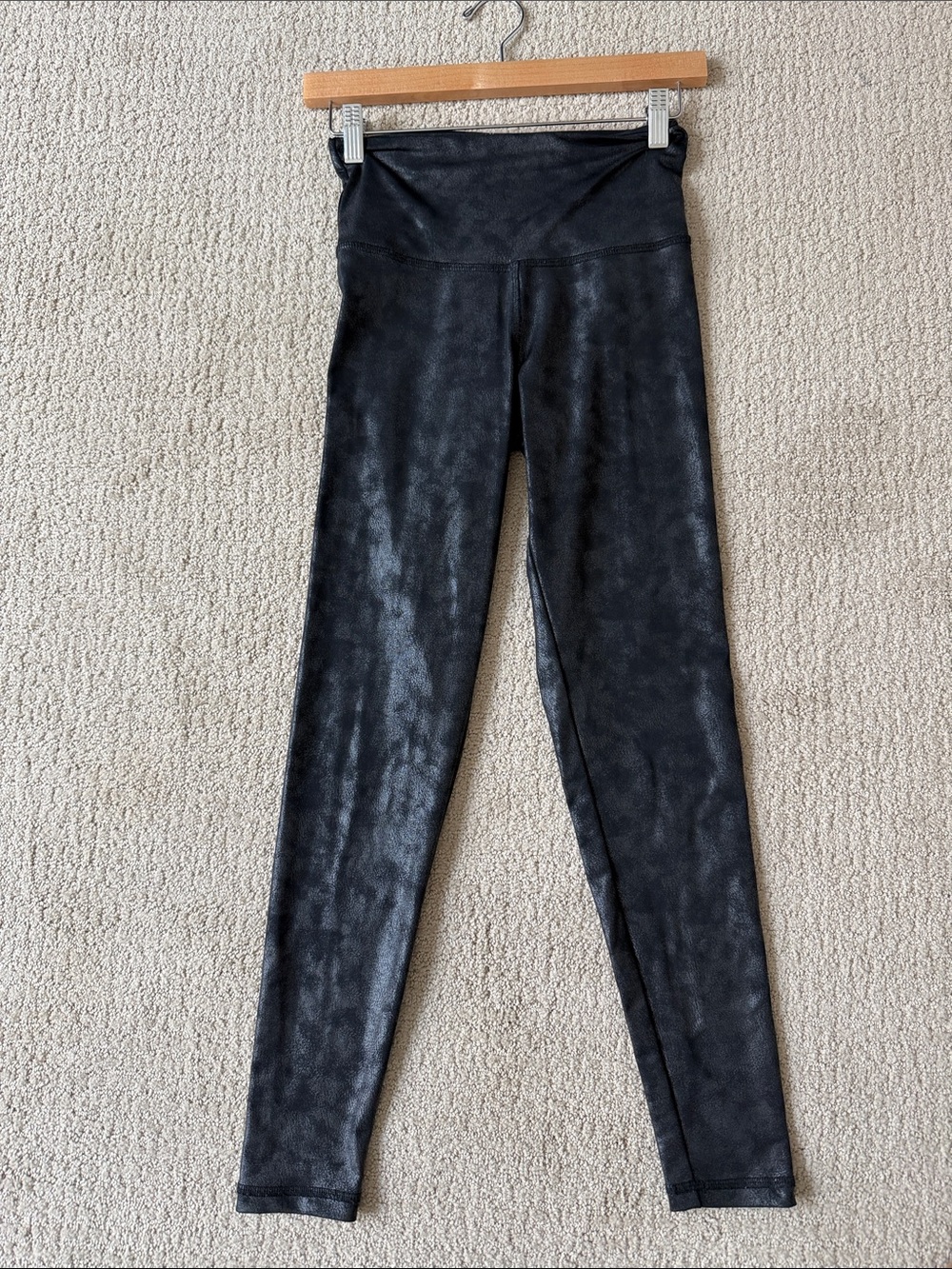 lululemon athletica Black Faux-Suede High-Waist Leggings